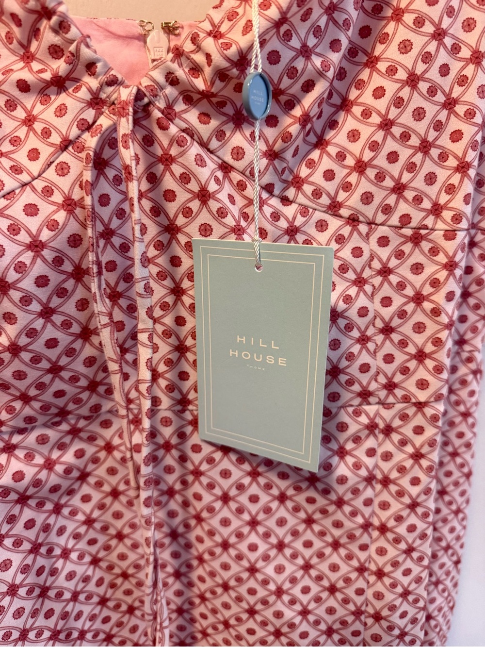 NWT Hill House The Lillie Dress in Rose Circular Lattice, Size XL - Picture 8 of 10